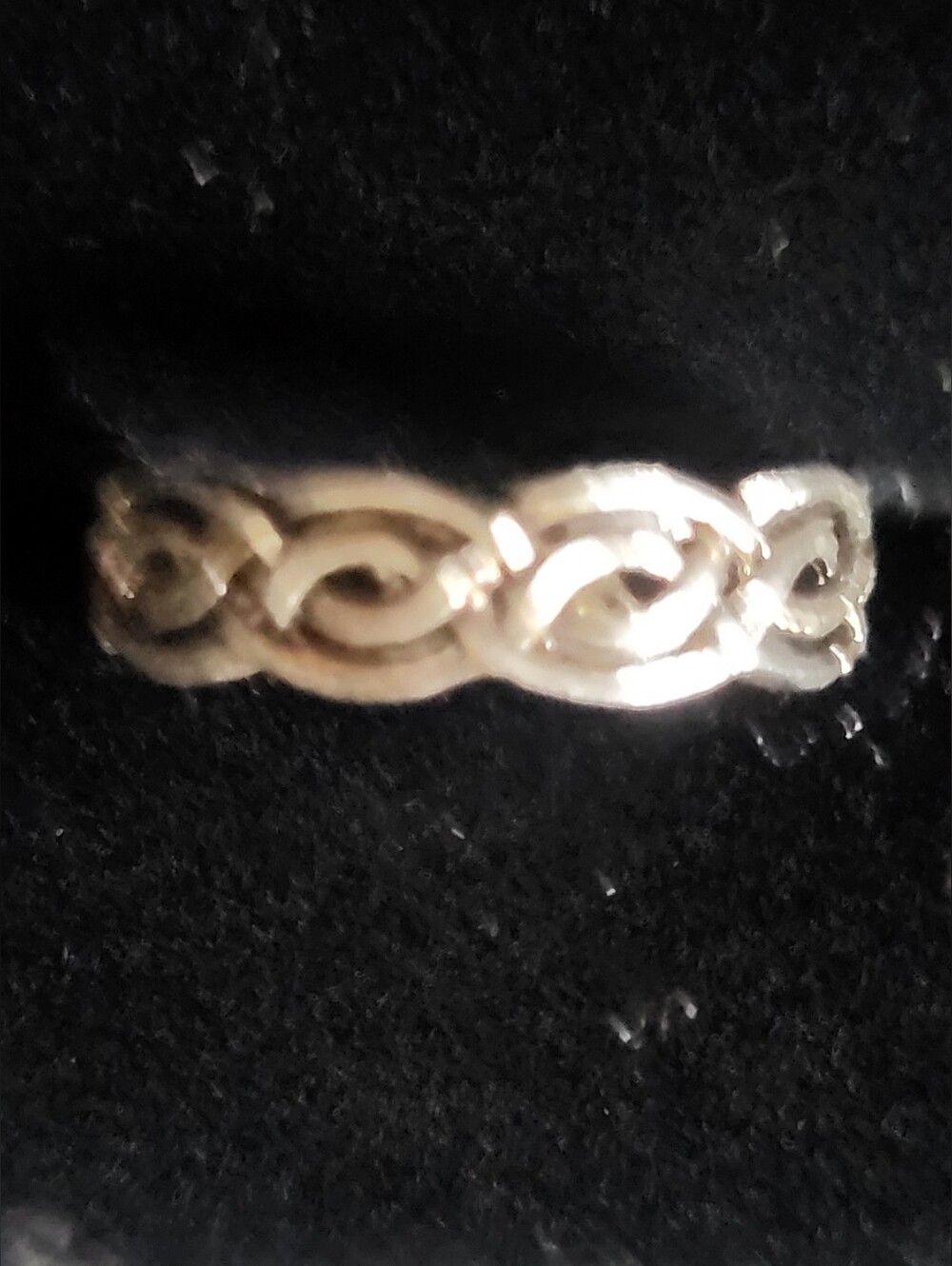 Vintage Celtic Knot Band Ring Woven Eternity Design